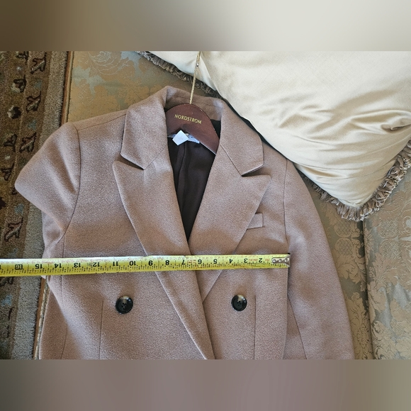 Mango Beige Double-Breasted 51% Wool Coat - Picture 11 of 16